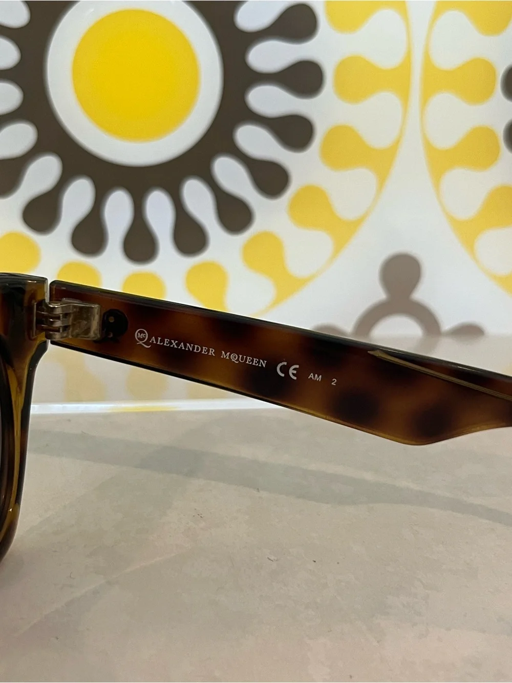 Alexander McQueen Tortoiseshell Sunglasses with Brown Gradient Lenses